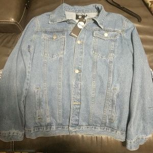 Boohoo fringed denim jacket
